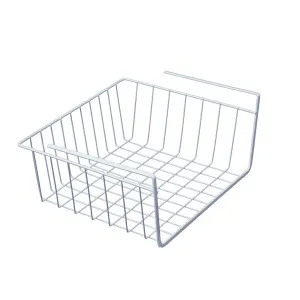 12 Inch Under Shelf Storage Basket - White