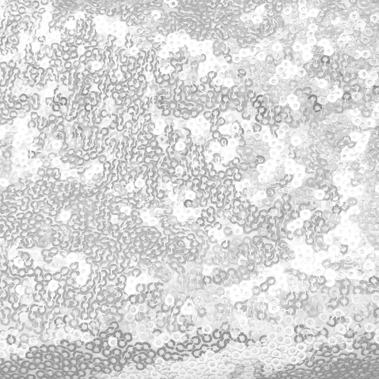 120 inch Glitz Sequin Round Tablecloth White