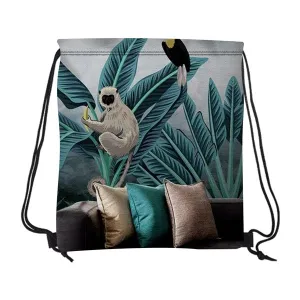 16W x 18H Inch Canvas Drawstring Backpack (Q221922)