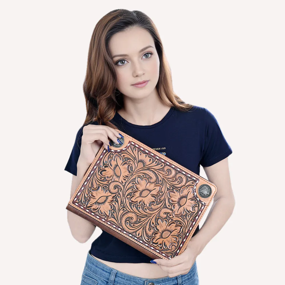 ADBG1266 American Darling Hand Tooled Genuine Leather Women Bag Western Handbag Purse