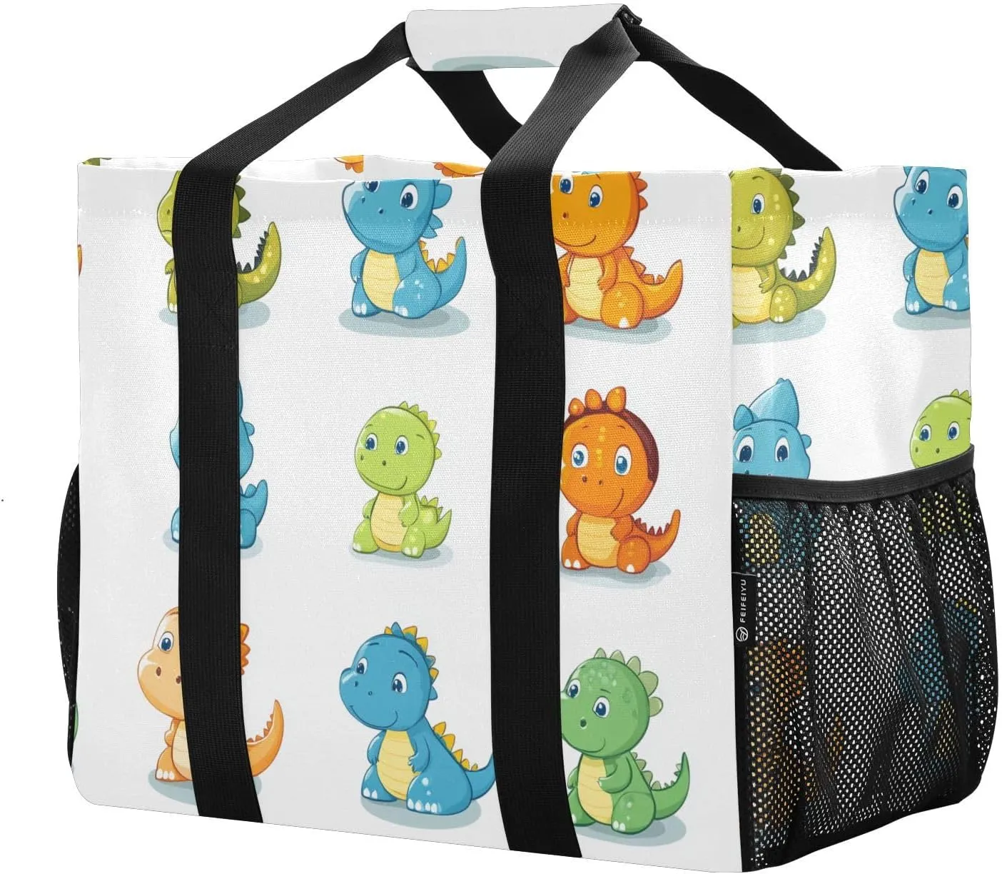 ALAZA Flower Unicorn Pattern Waterproof Beach Tote Bags