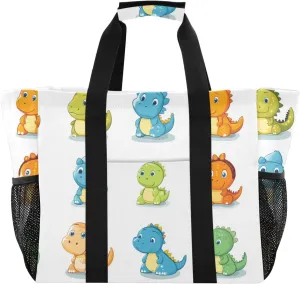 ALAZA Flower Unicorn Pattern Waterproof Beach Tote Bags