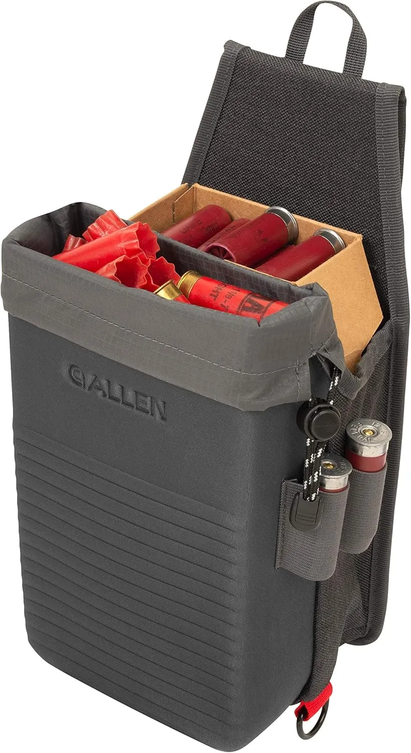 Allen CompanyAllen Company Competitor Double Compartment Molded Shell Bag, Holds 50 Empty Hulls, Includes Quick Dump Removal Hull Bag and Heavy-Duty Release BuckleGray