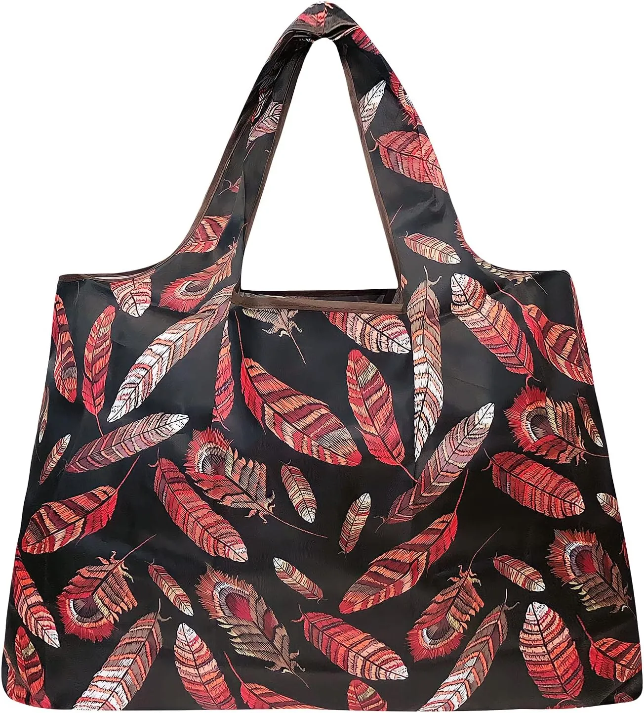 allydrew Large Foldable Tote Nylon Reusable Grocery Bag, Set of 2