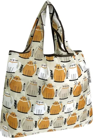 allydrew Medium Foldable Tote Nylon Reusable Grocery Bags