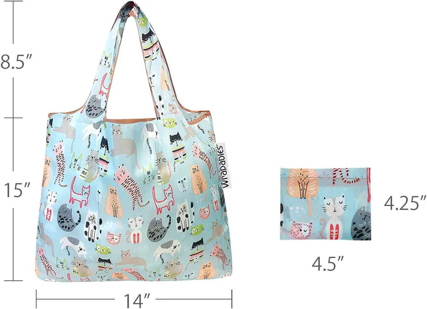 allydrew Medium Foldable Tote Nylon Reusable Grocery Bags