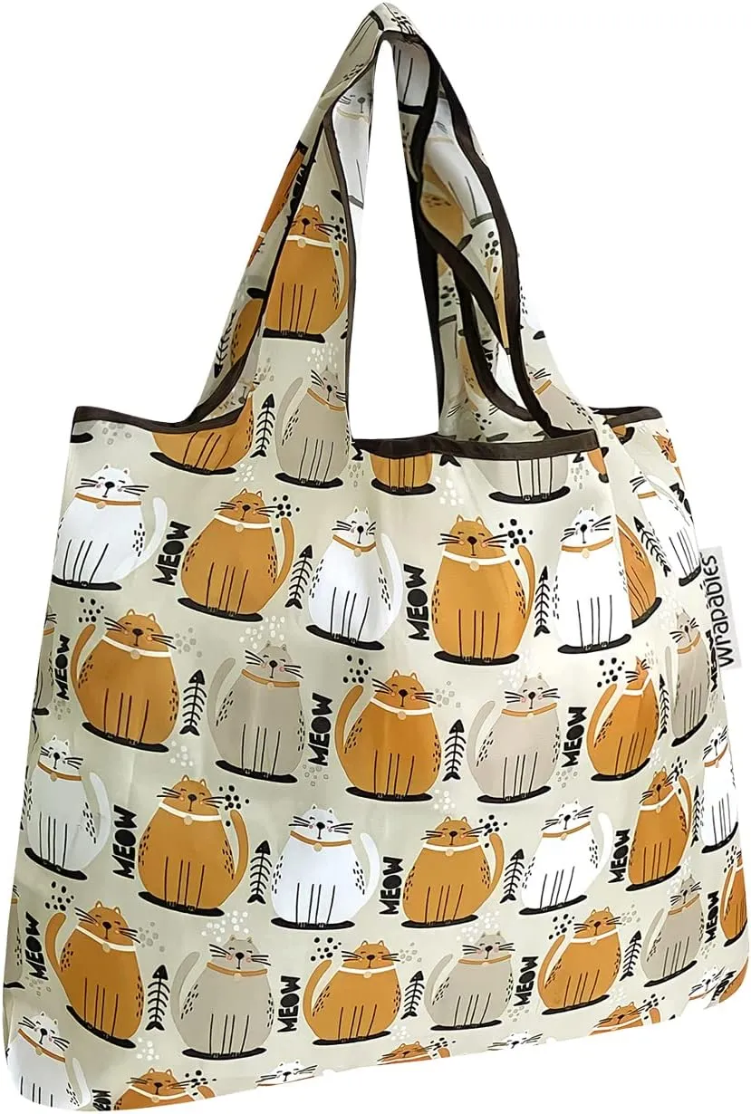 allydrew Medium Foldable Tote Nylon Reusable Grocery Bags