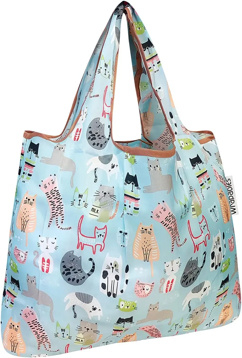 allydrew Medium Foldable Tote Nylon Reusable Grocery Bags