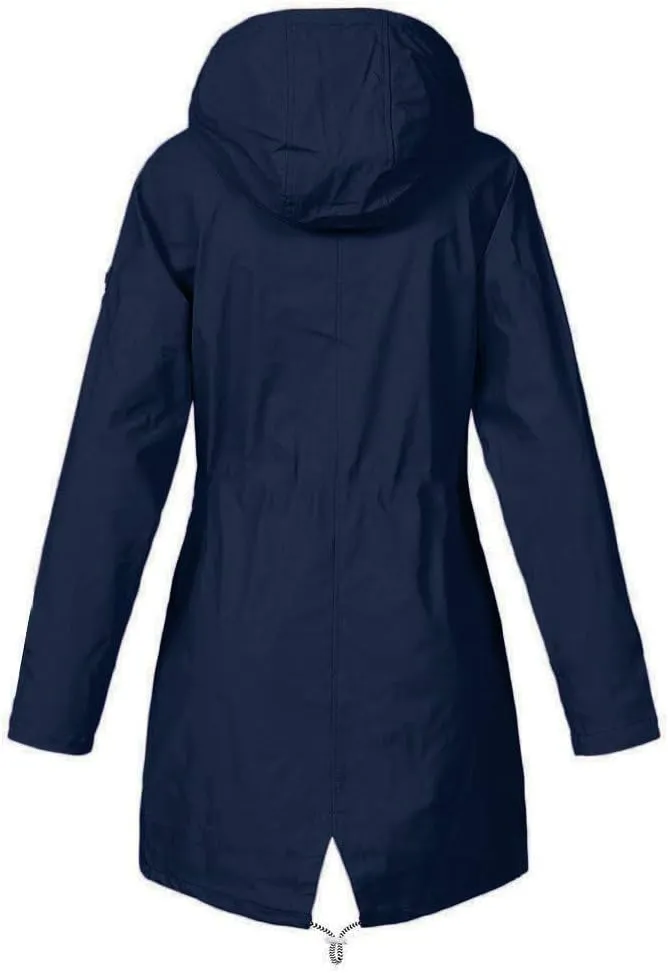 Aniywn Fleece-Lined Rain Jacket for Women Waterproof Windproof Snow Ski Hooded Jacket Winter Outdoor Windbreaker Coat