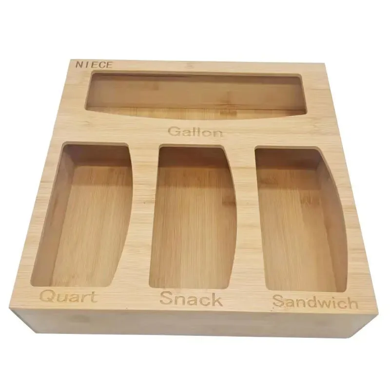 Bamboo Zipper Bag Organizer