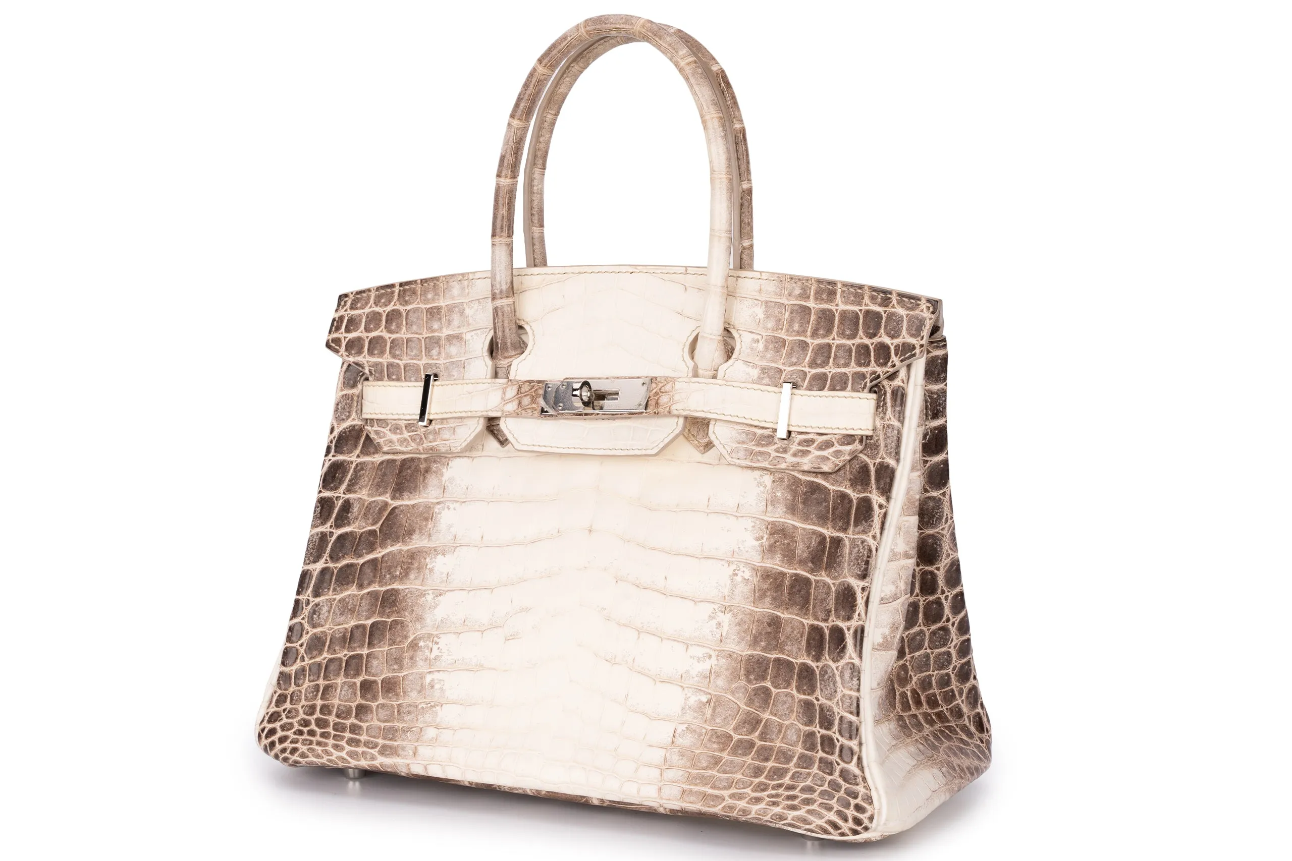 Birkin 30 Exotic Himalayan Blanc Crocodile Niloticus PHW