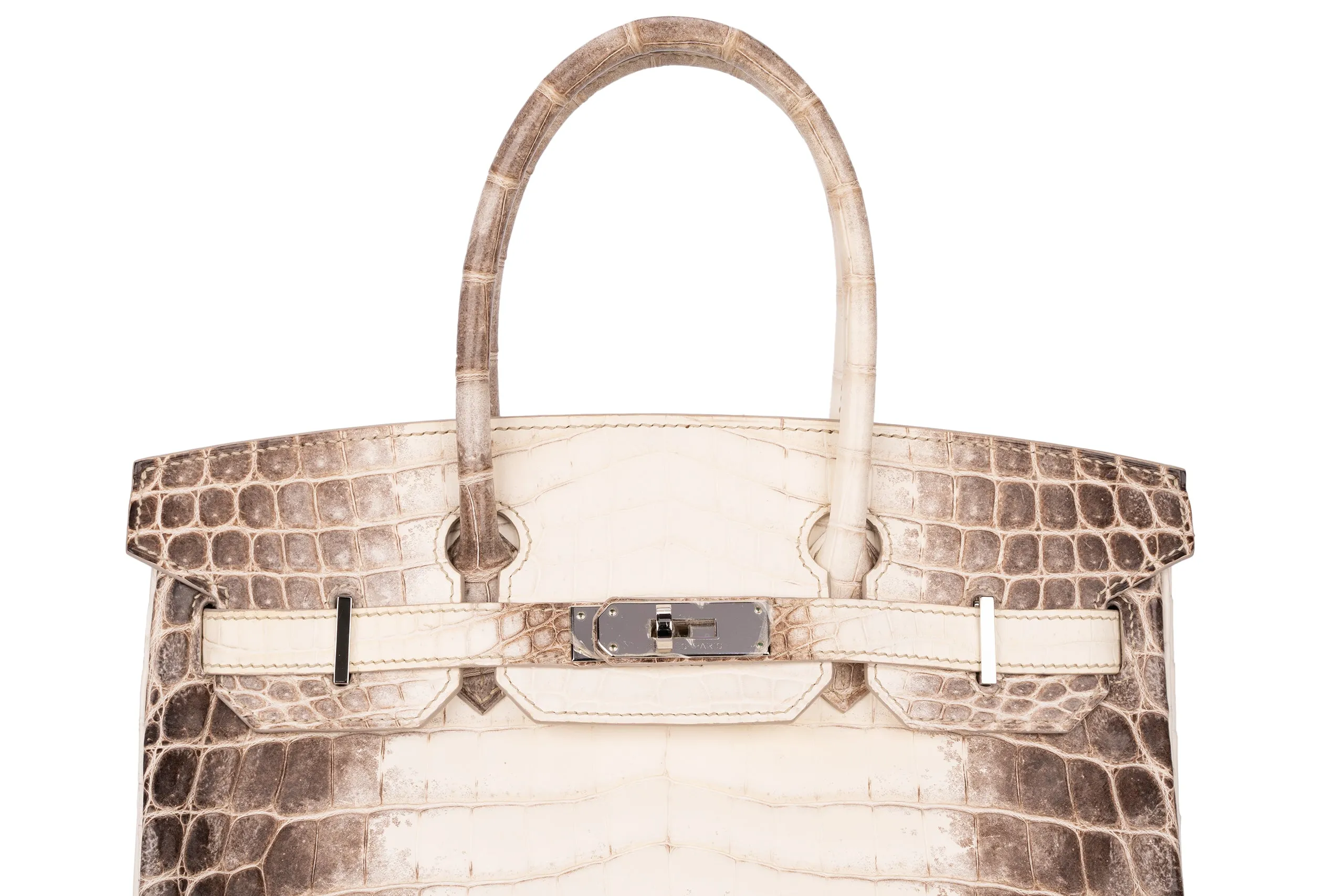 Birkin 30 Exotic Himalayan Blanc Crocodile Niloticus PHW
