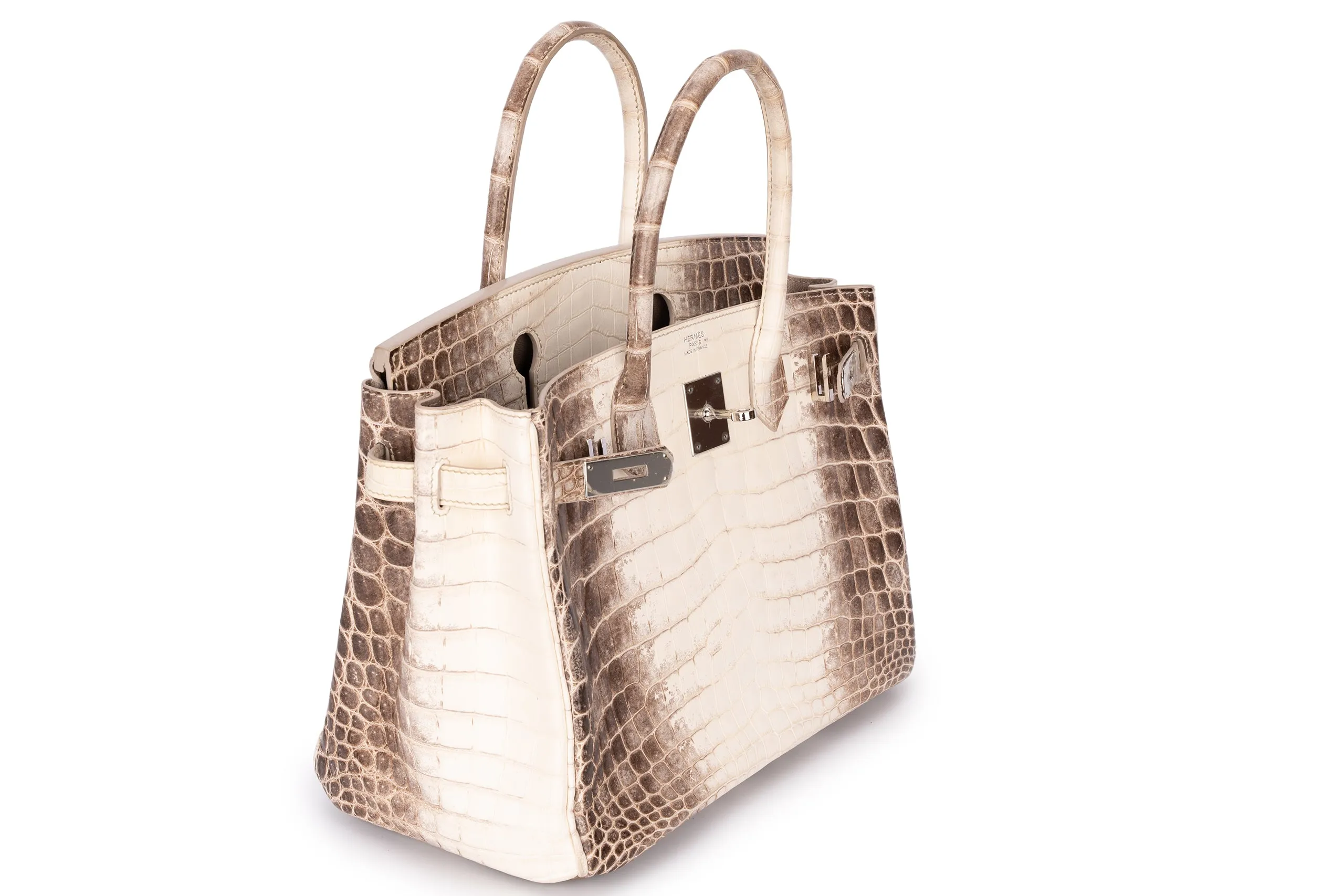 Birkin 30 Exotic Himalayan Blanc Crocodile Niloticus PHW