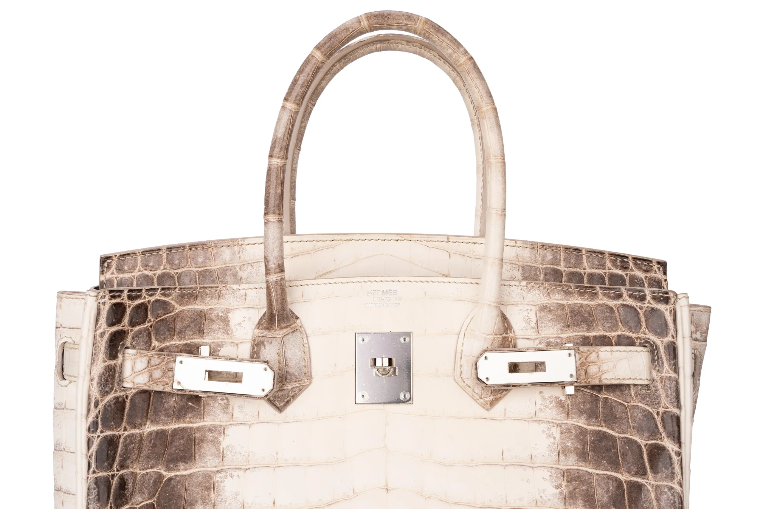 Birkin 30 Exotic Himalayan Blanc Crocodile Niloticus PHW