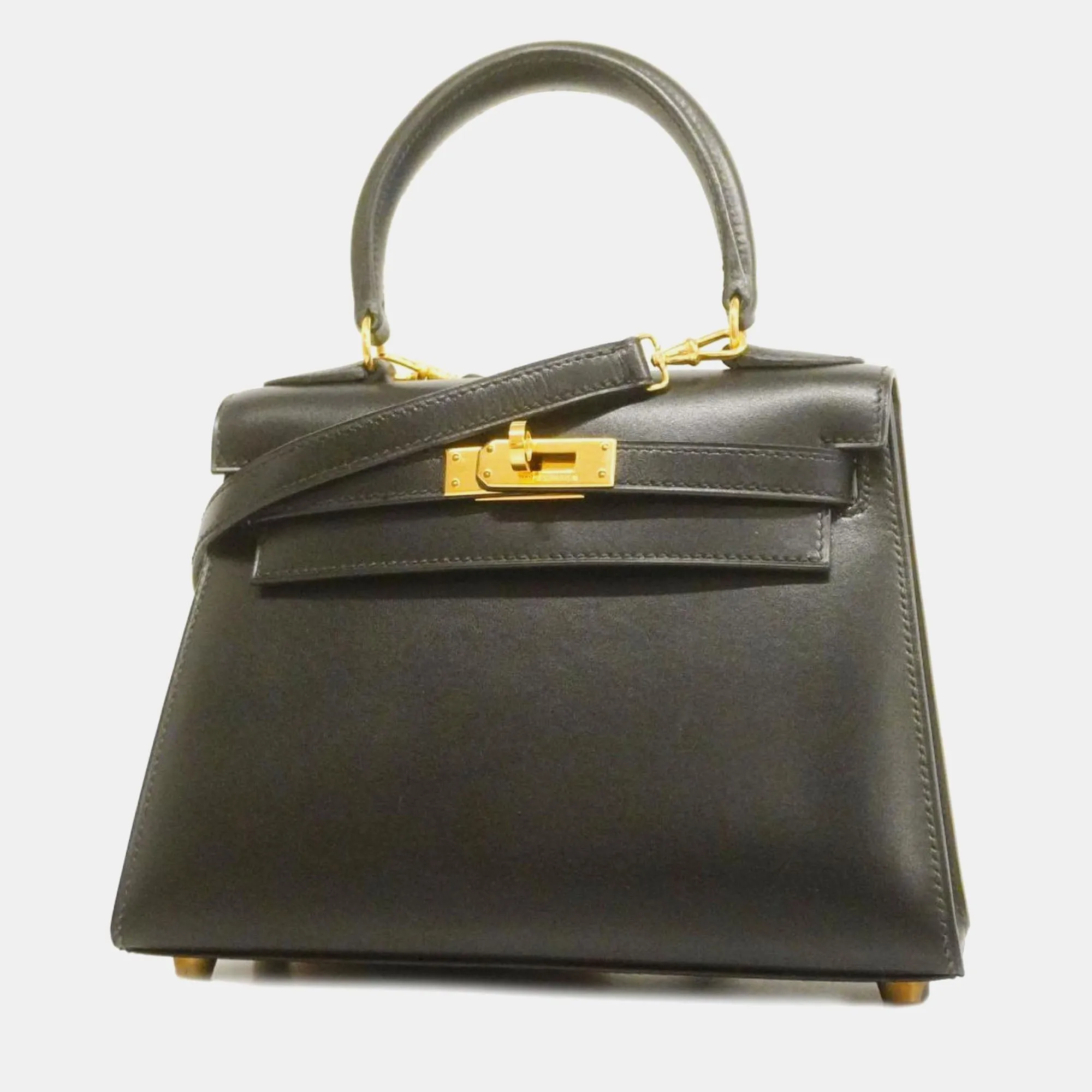 Black Box Calf Kelly Handbag