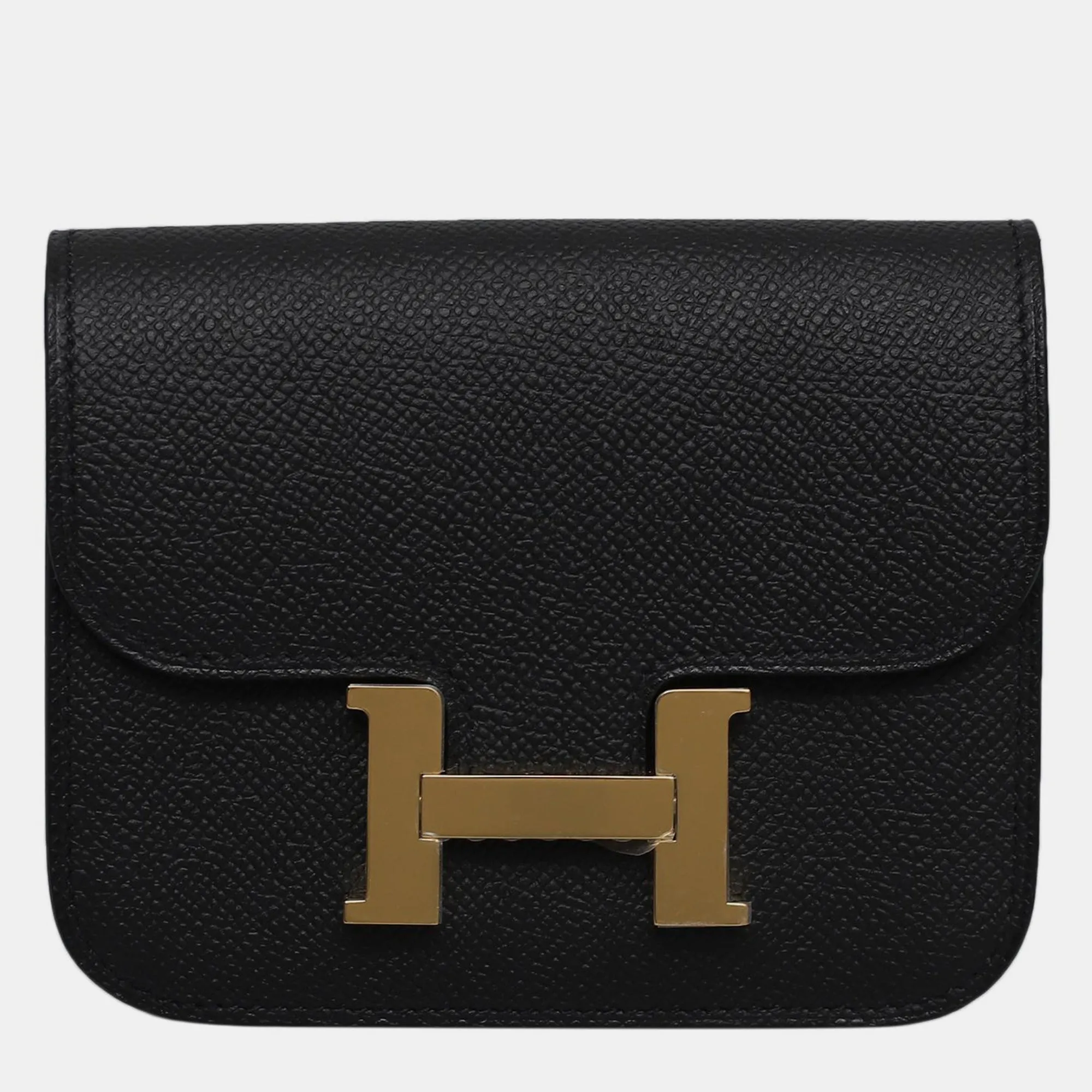 Black Epsom Leather Constance Slim Wallet