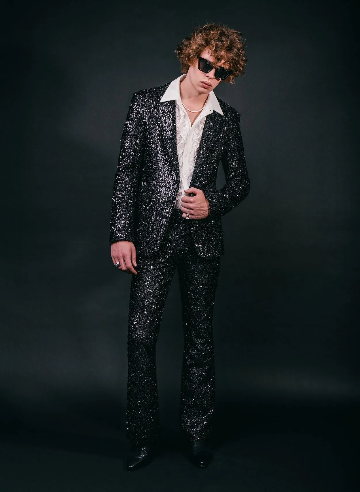 Black Sequin Blazer