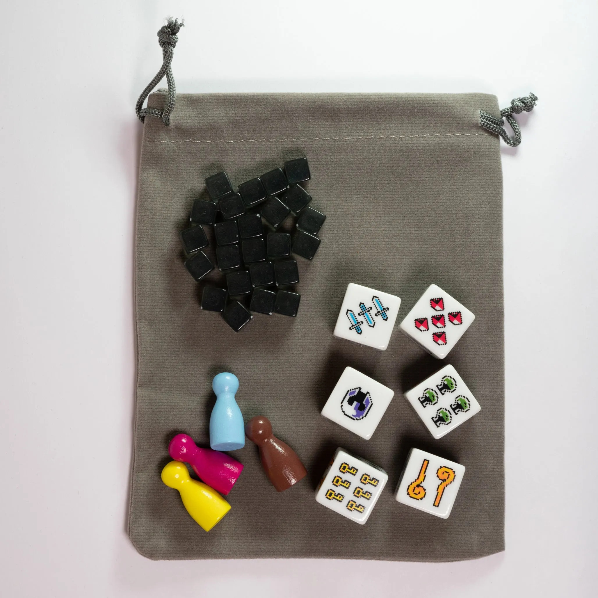 Black Velvet 15x12cm Drawstring Bag