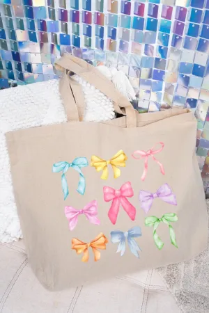 Bright Bowtique Canvas Jumbo Tote