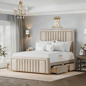 Calvin Divan Drawer Storage Bed With Footboard