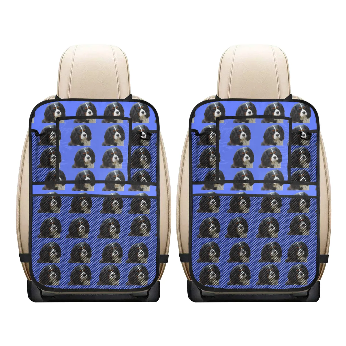 Cavalier King Charles Spaniel Car Seat Back Organizers (2 Pack) - Tri