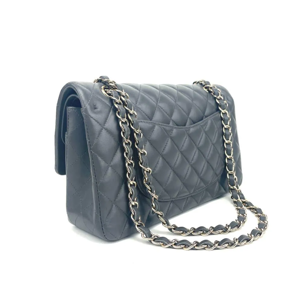 CHANEL Medium Double Flap Bag - Grey