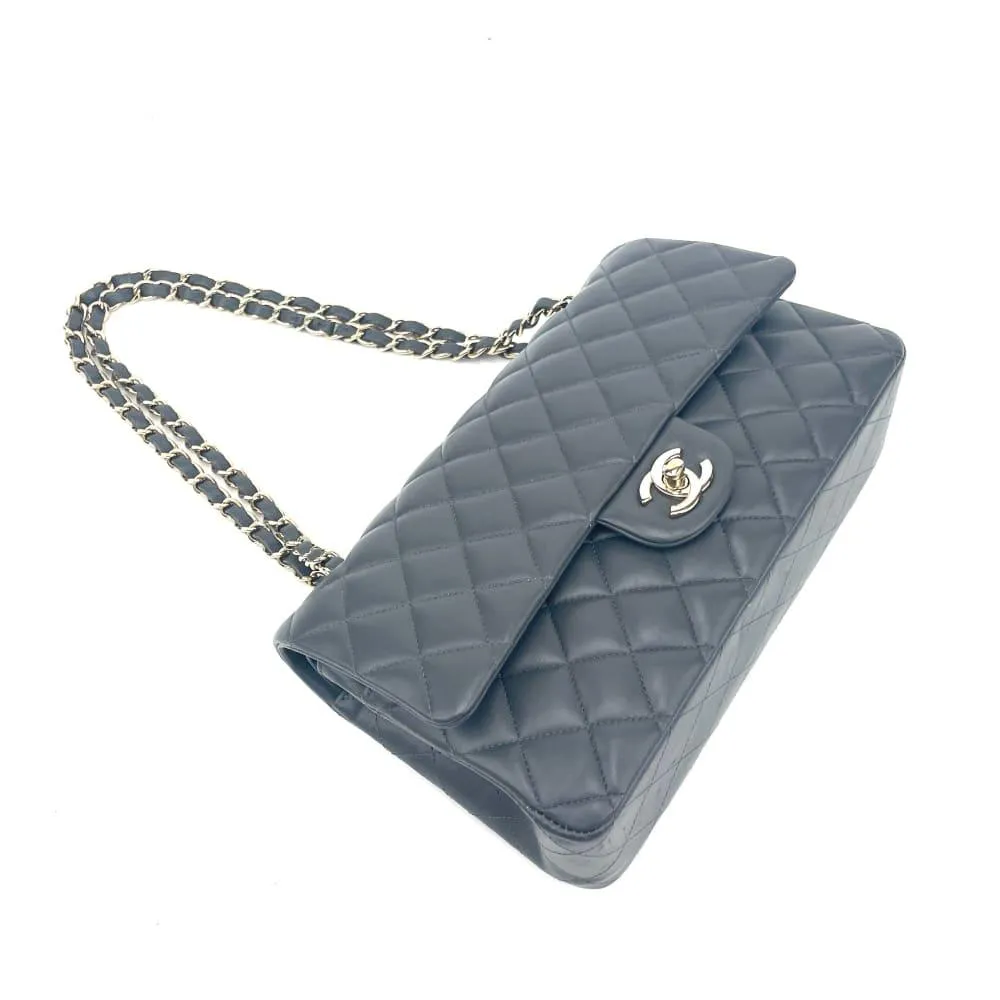 CHANEL Medium Double Flap Bag - Grey