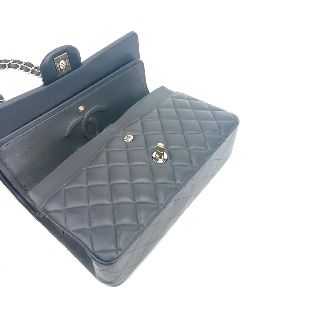 CHANEL Medium Double Flap Bag - Grey