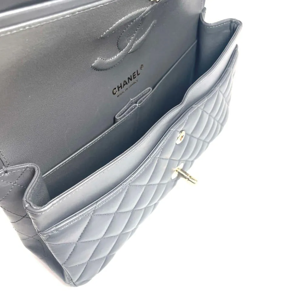 CHANEL Medium Double Flap Bag - Grey