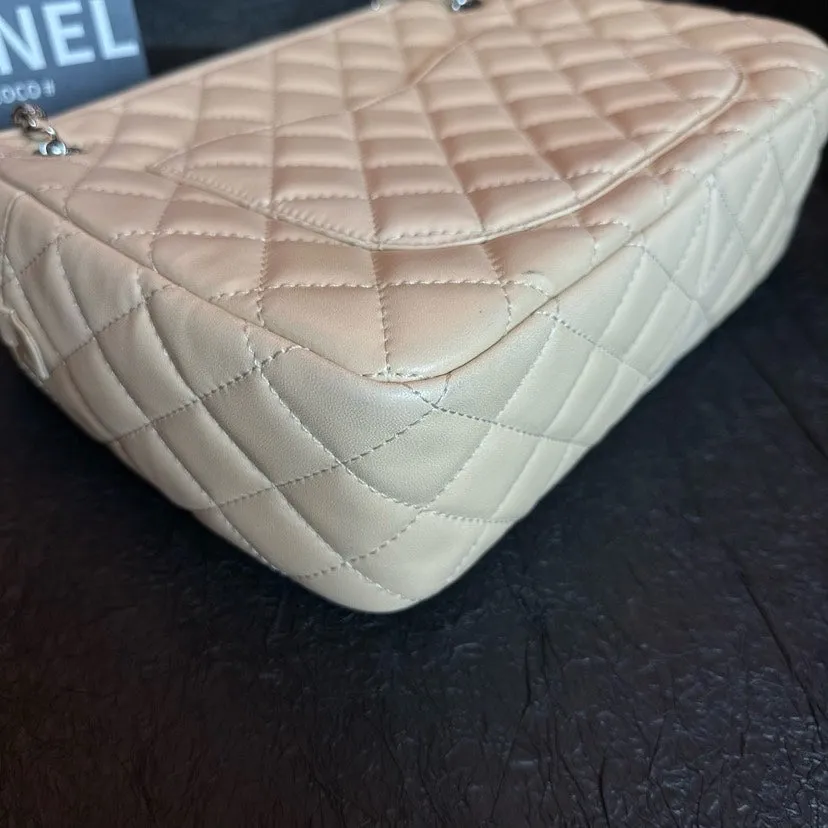 Chanel Milk Tea Quilted Leather Camera Chain Shoulder Bag