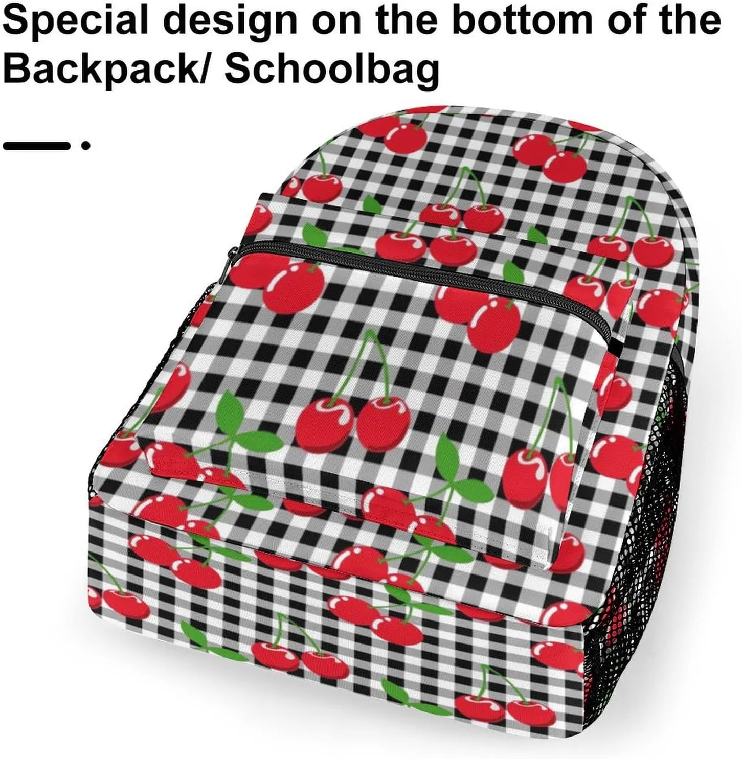 Cherry Backpack Casual Travel Daily Work Camping School Bag with Multiple Pockets