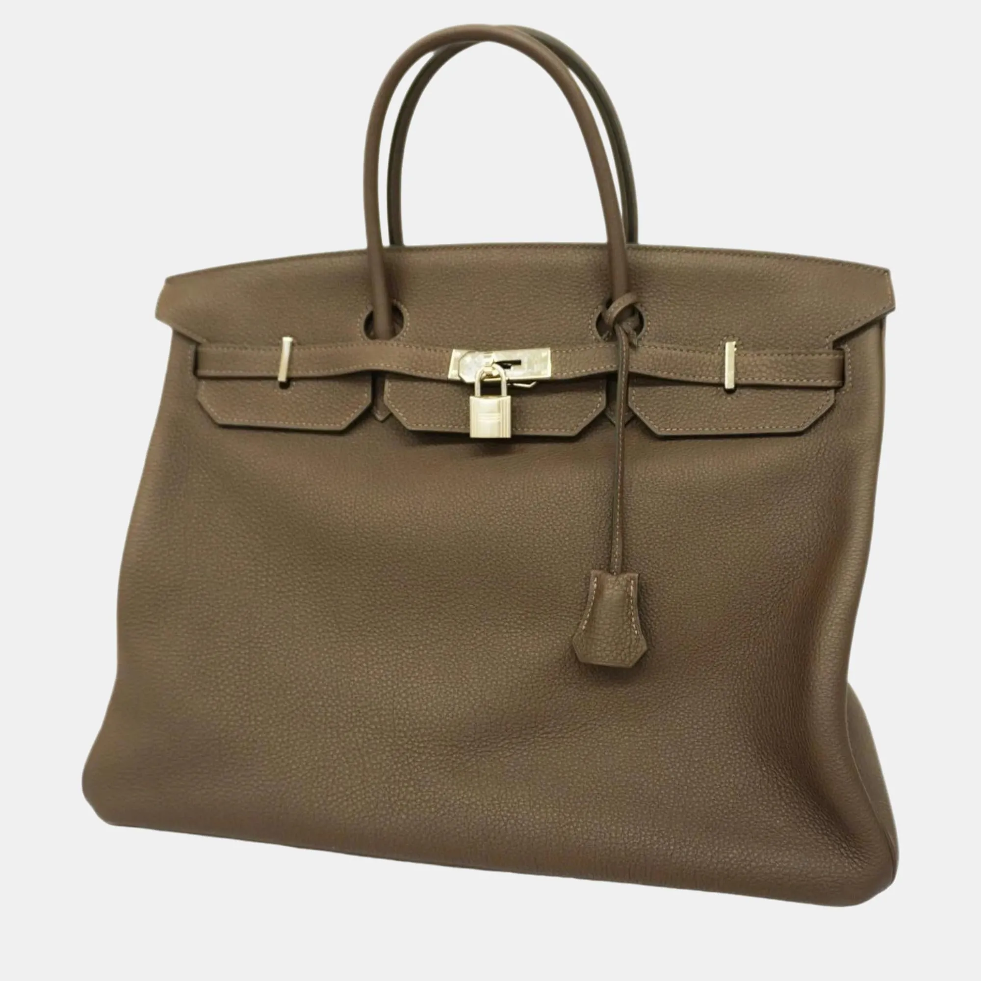Chocolat Togo Birkin 40 Y Engraved Ladies Handbag