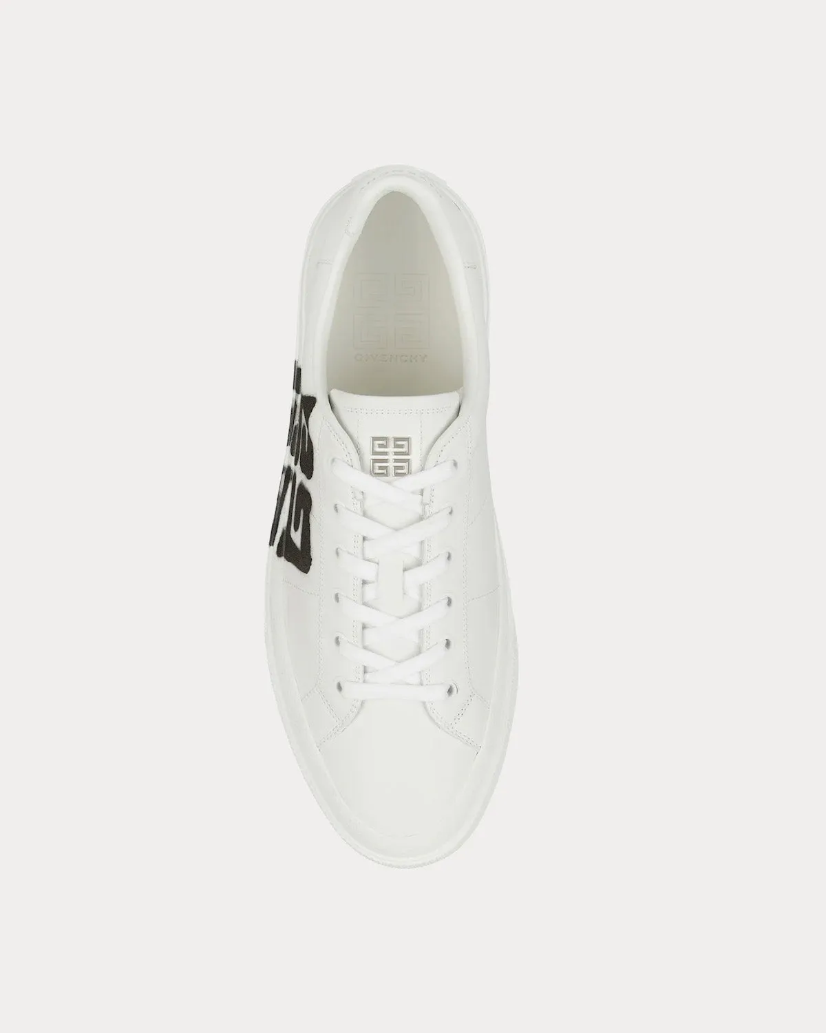 City Sport in leather with Tag Effect 4G Print White / Black Low Top Sneakers