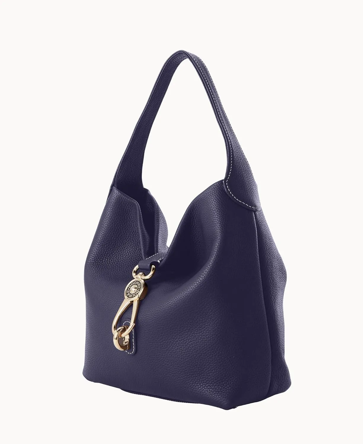 Dooney & Bourke Women's Small Logo Lock Sac Shoulder Bag in Pebble Grain Leather, with Signature Logo Lock Closure