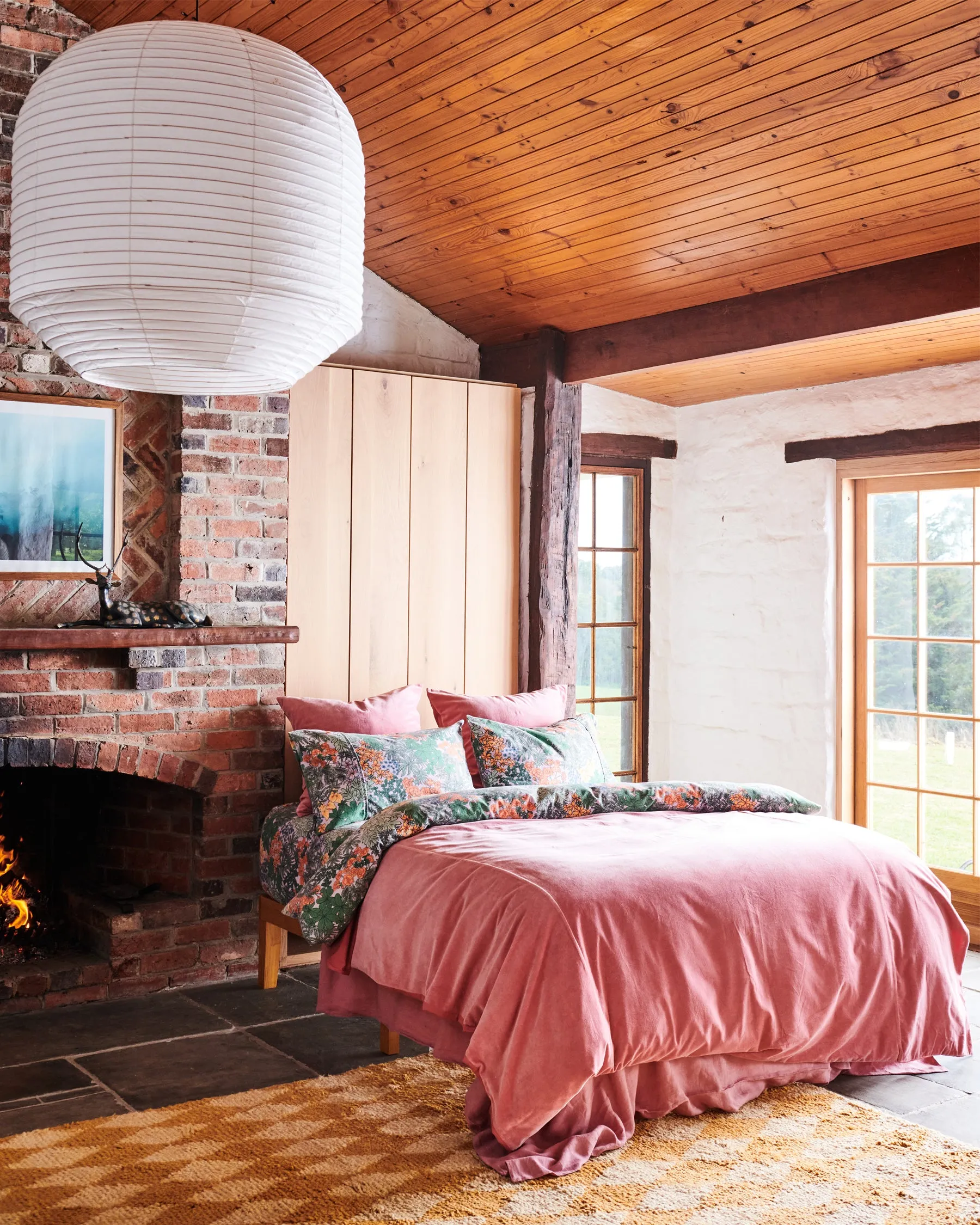 Dusty Rose Velvet Quilt Cover