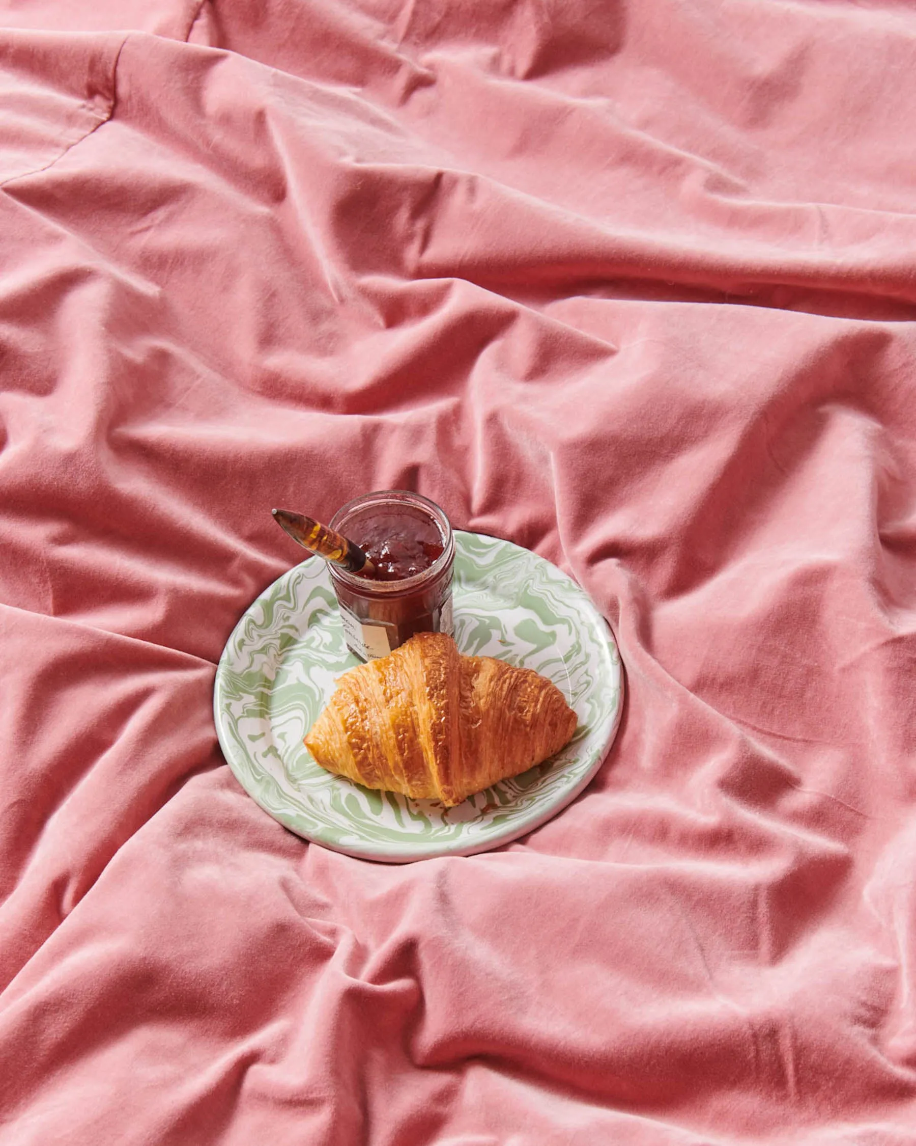 Dusty Rose Velvet Quilt Cover