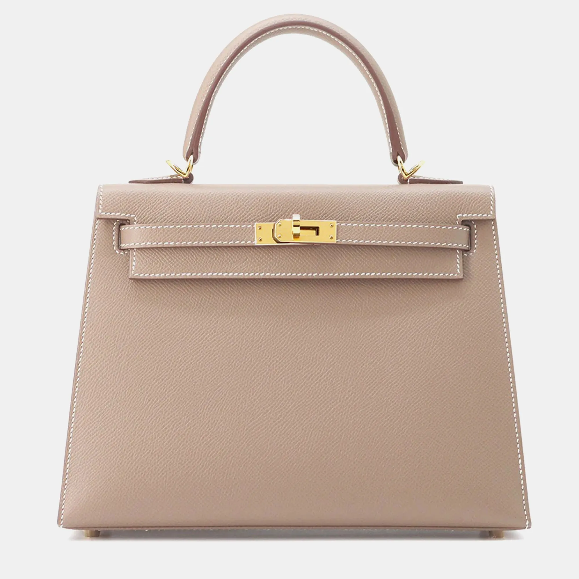 Etoupe Epsom Kelly Sellier 25 Top Handle Bag