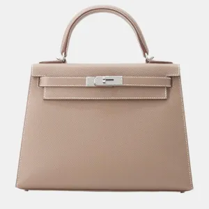 Etoupe Epsom Kelly Sellier 28 Top Handle Bags