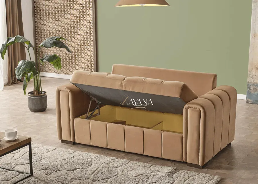 Euphoria 3 Seater Sofa Bed   2 Seater Storage Sofa 3 2 Mink