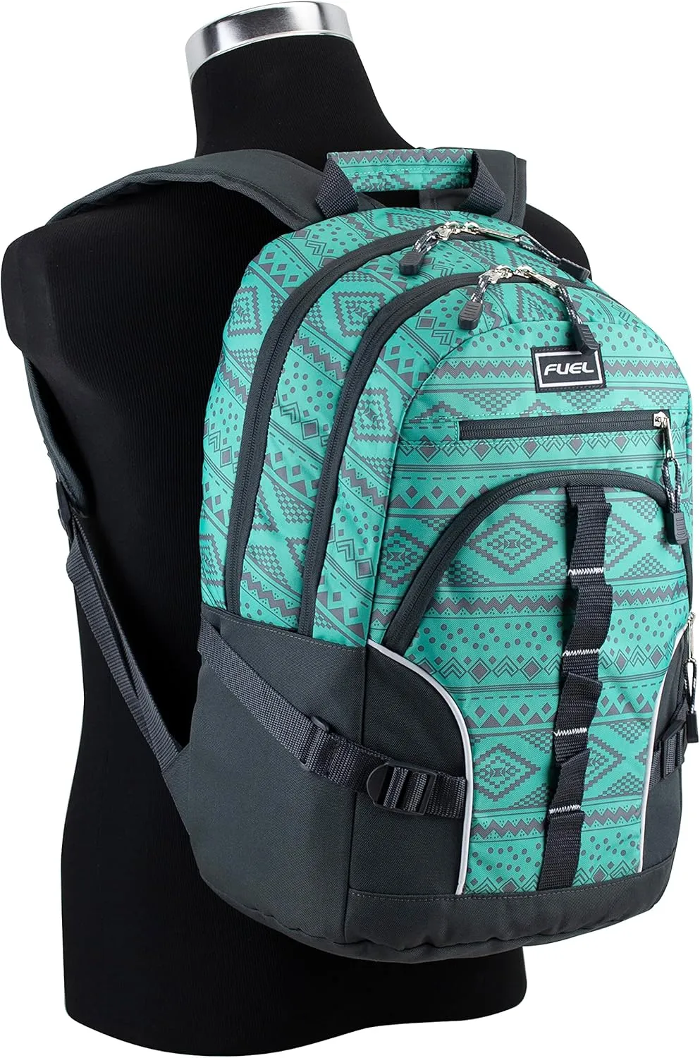 FUEL Hiking Laptop Backpack, College Bookbag, Travel Daypack with 5 Compartments, Dynamo Tech Pocket, 18.5 Inches