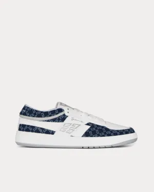 G Move Mixed Leathers & Denim Monogram 72 Dark Blue / White Low Top Sneakers