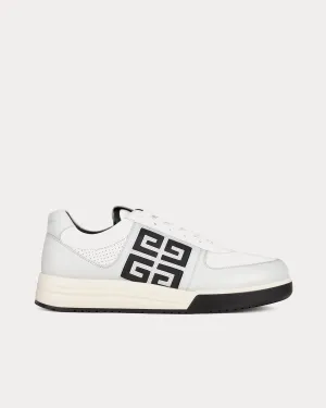 G4 Leather & Perforated Leather Grey / Black Low Top Sneakers