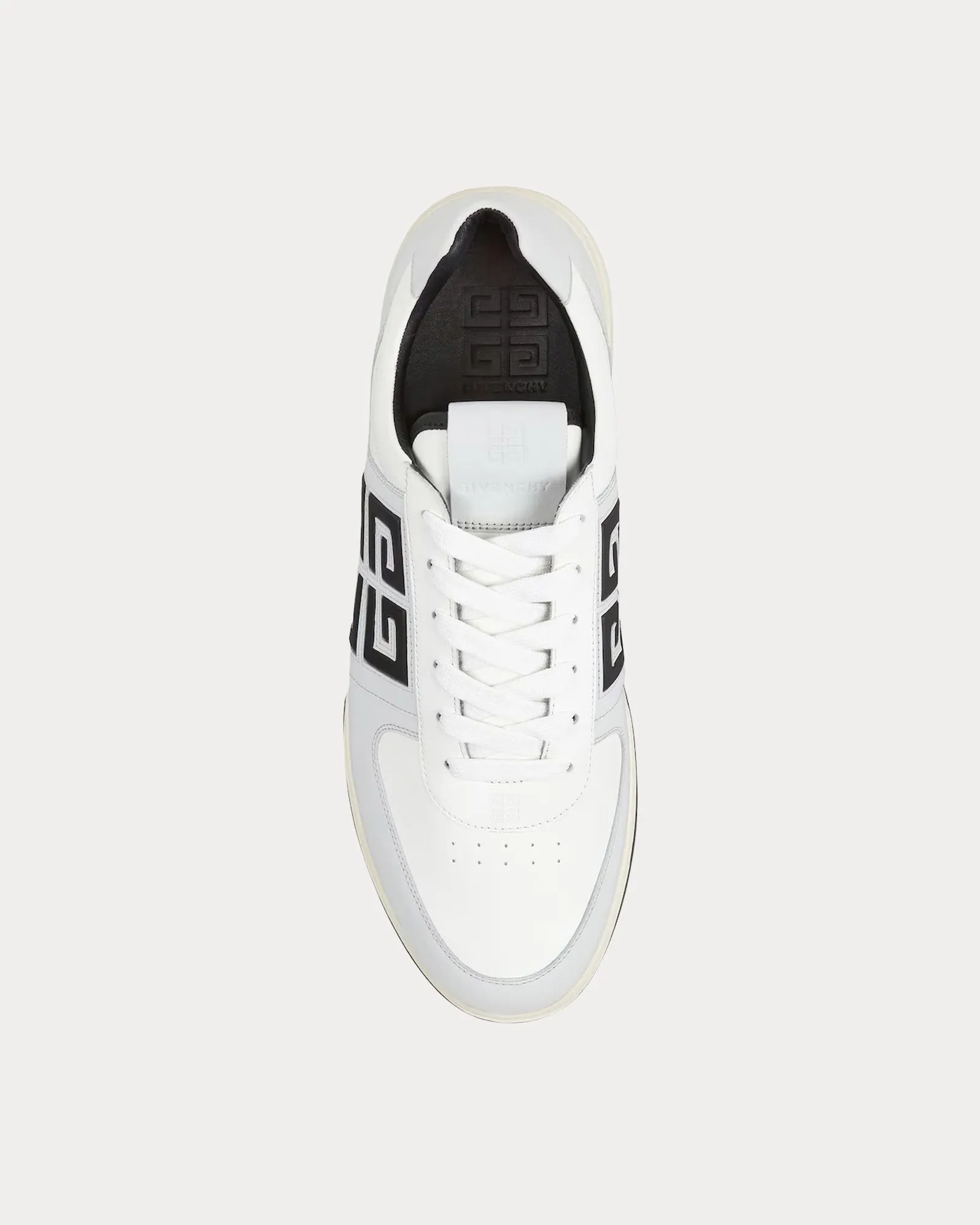 G4 Leather & Perforated Leather Grey / Black Low Top Sneakers