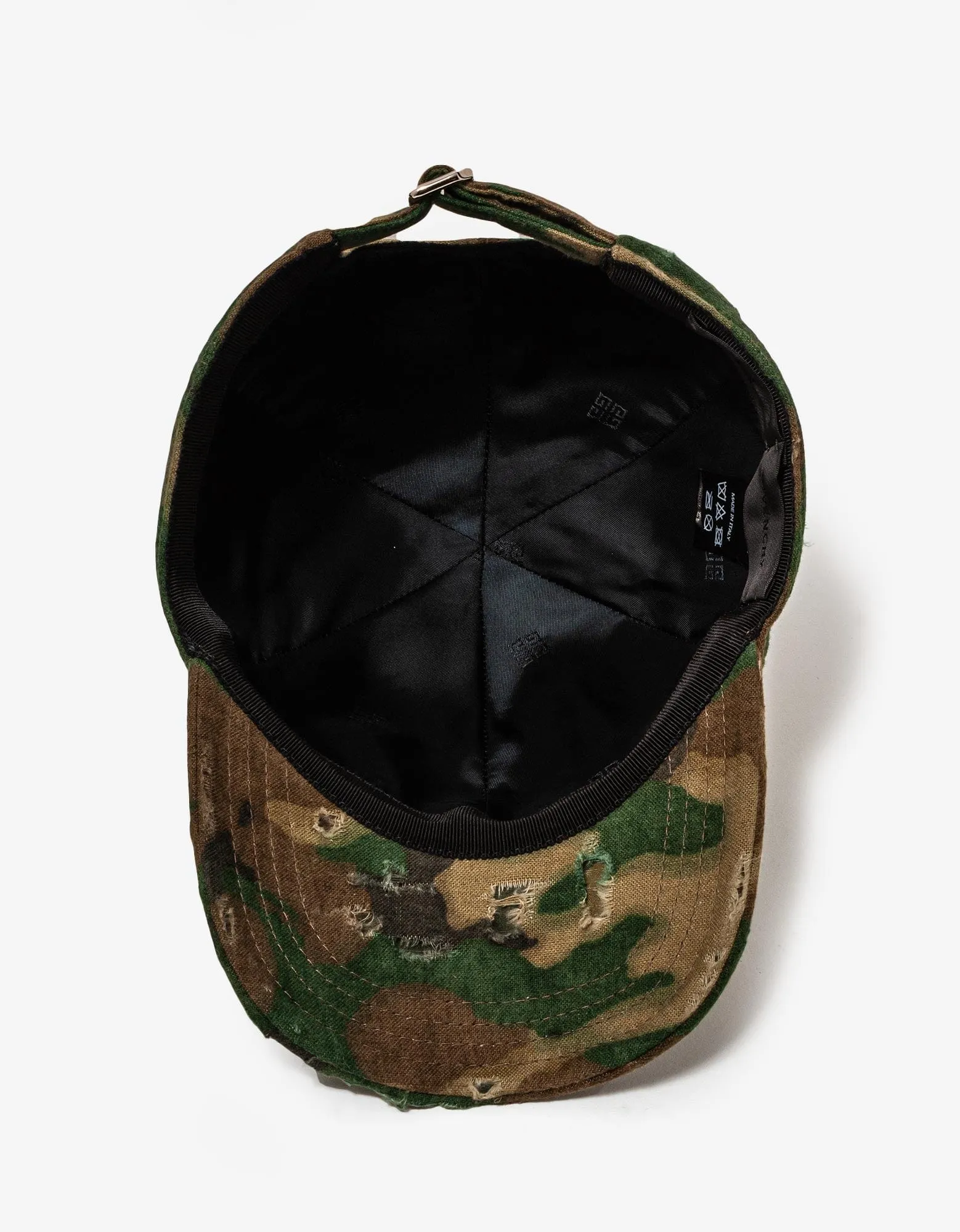 Givenchy Camouflage Distressed Logo Cap