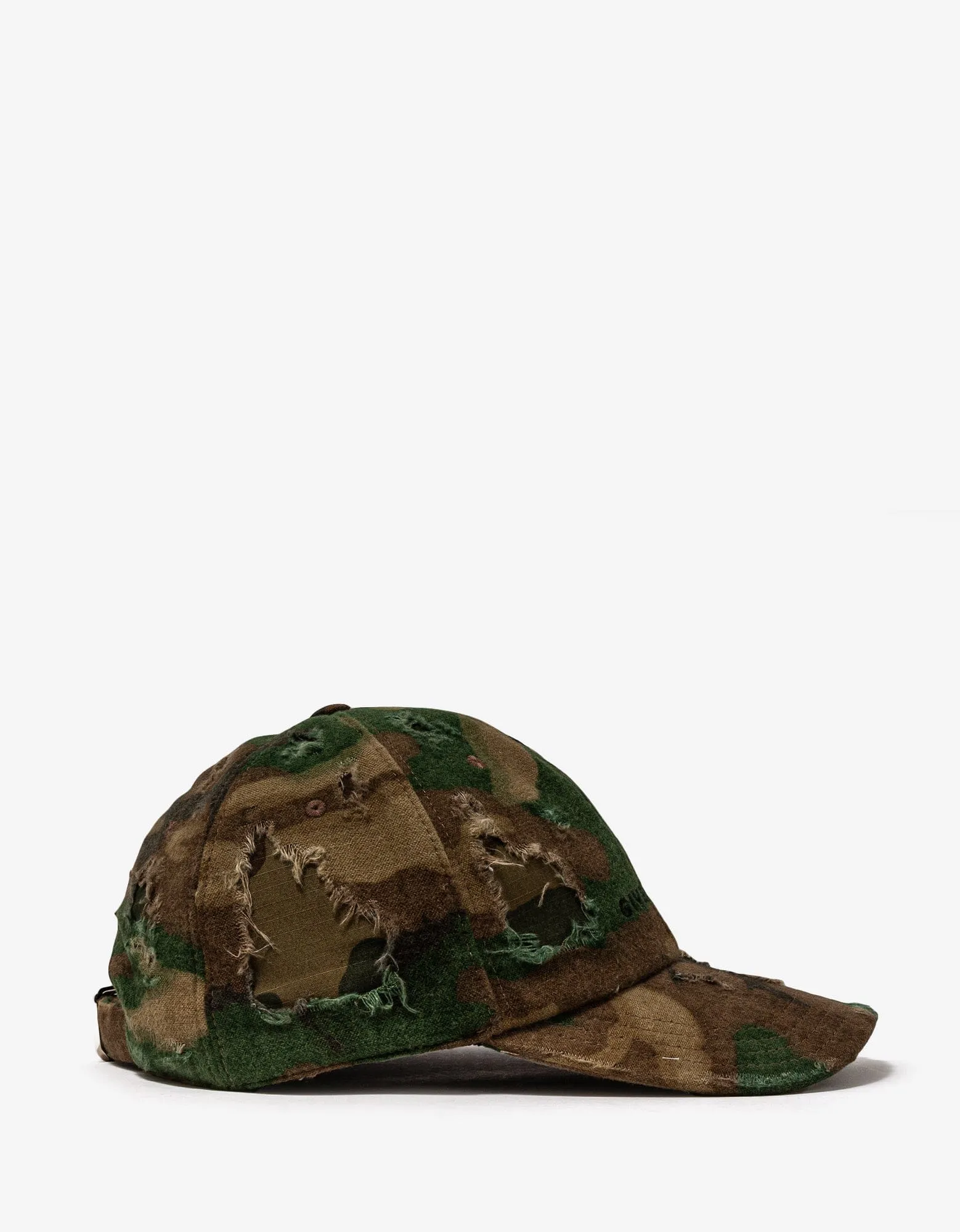 Givenchy Camouflage Distressed Logo Cap