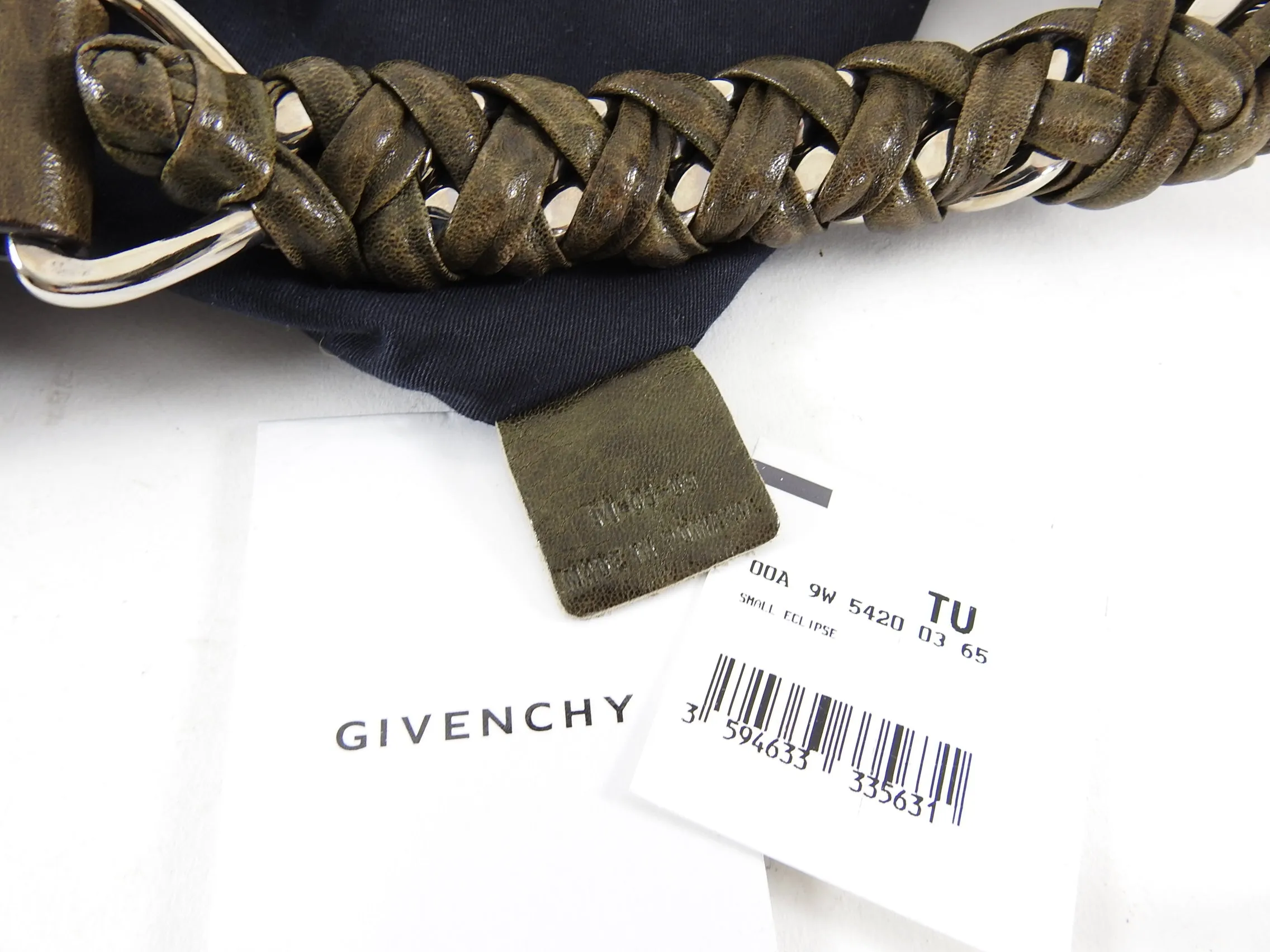 Givenchy Dark Olive Leather Eclipse Small Hobo Bag