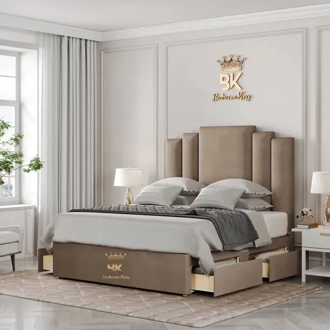 Hartley Deluxe Bed Frame Choose Ottoman Gaslift or Divan Drawers