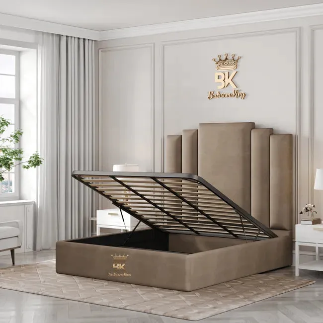 Hartley Deluxe Bed Frame Choose Ottoman Gaslift or Divan Drawers