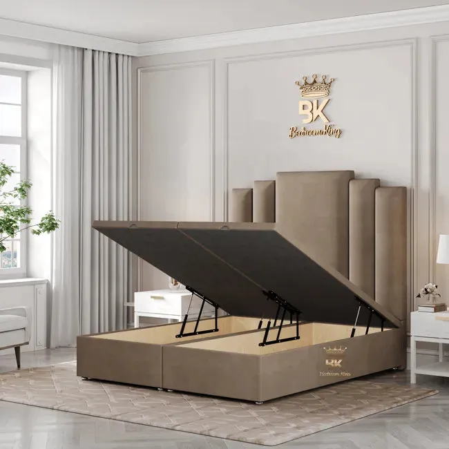 Hartley Deluxe Bed Frame Choose Ottoman Gaslift or Divan Drawers