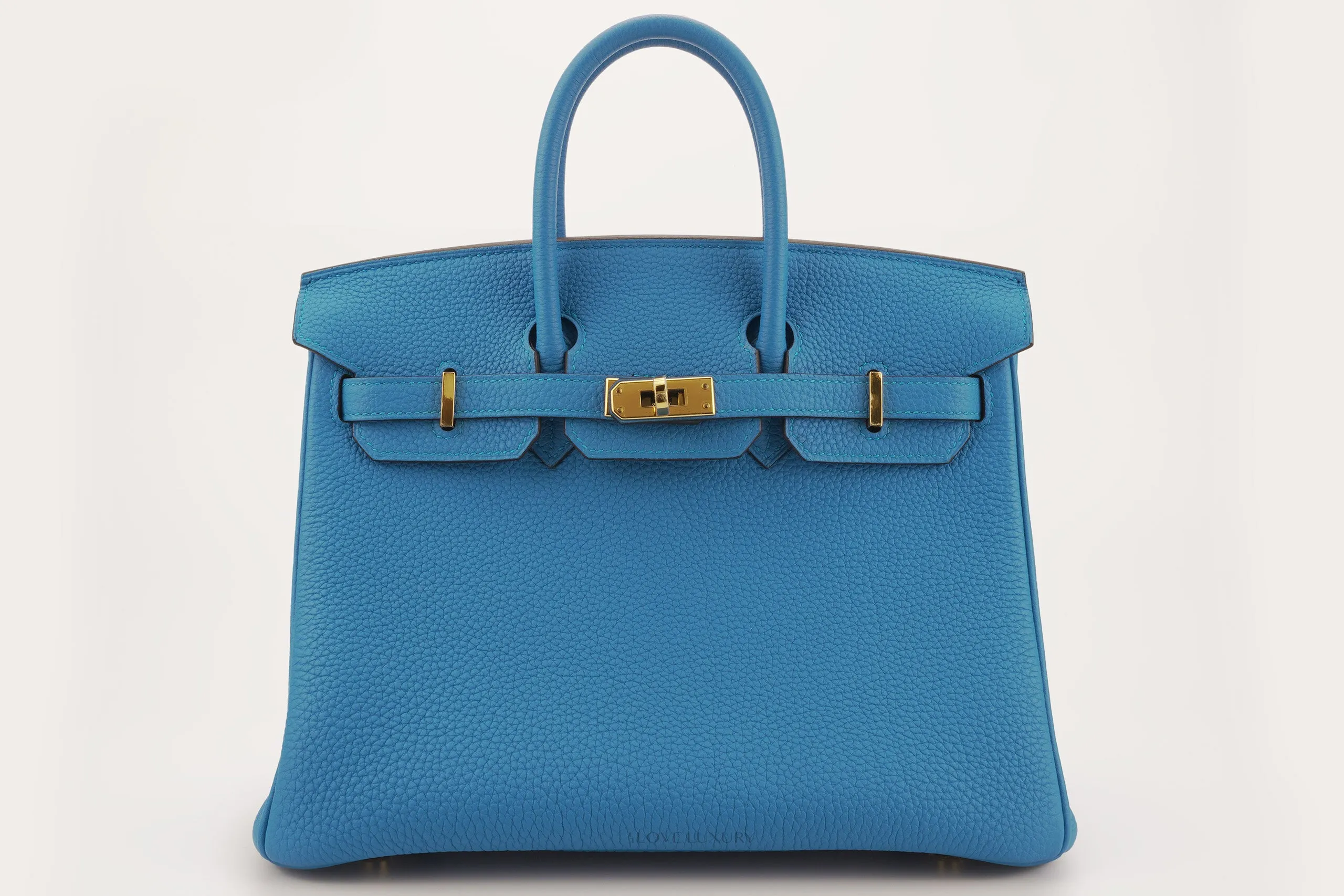 Hermès Birkin 25 Retourne Togo Blue Zanzibar GHW